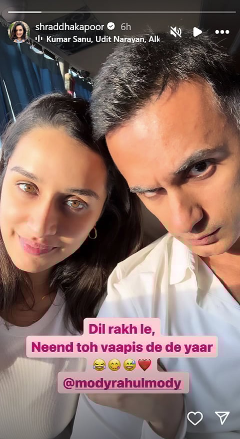 Shraddha Kapoor shares a picture with Rahul Mody